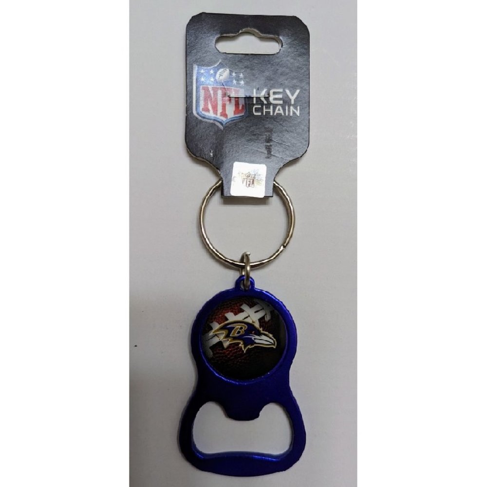 🏈🆕 BALTIMORE RAVENS KEYCHAIN/BEVERAGE BOTTLE OPENER WITH KEY RING - N…